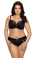 Romantic big cup bra, lace embroidery, B to L-cup